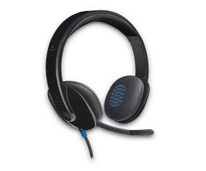 H540, Logitech Corded Stereo Headset with noice canceling mic BLACK - USB 1.8 m L981-000480