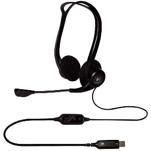 PC960 LOGITECH  Corded Stereo Headset BLACK - USB 981-000100