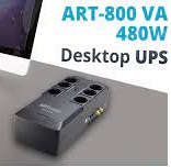 ART 800VA, 480W, Line Interactive UPS, 12V/5Ah Batt, Usb charging  port 